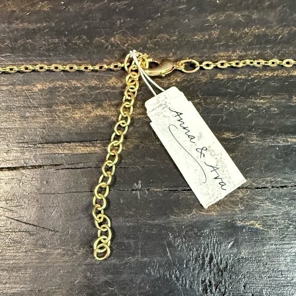 Anna & Ava Gold Tone Multi Layer Turquoise Gold Beaded Necklace w/ Charms NWT - Picture 5 of 7